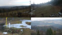 Sdružený snímek okolí chaty Myslivna