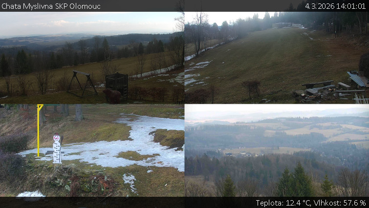 Chata Myslivna SKP Olomouc - Sdružený snímek okolí chaty Myslivna - 4.3.2026 v 14:01