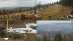 Sdružený snímek okolí chaty Myslivna