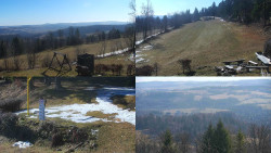 Sdružený snímek okolí chaty Myslivna