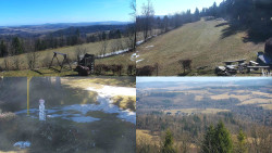 Sdružený snímek okolí chaty Myslivna