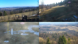 Sdružený snímek okolí chaty Myslivna