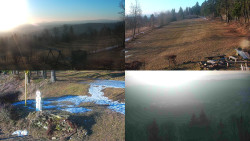 Sdružený snímek okolí chaty Myslivna