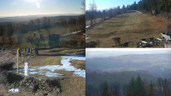 Sdružený snímek okolí chaty Myslivna