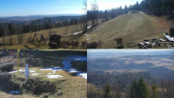 Sdružený snímek okolí chaty Myslivna