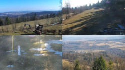 Sdružený snímek okolí chaty Myslivna