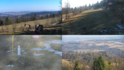 Sdružený snímek okolí chaty Myslivna