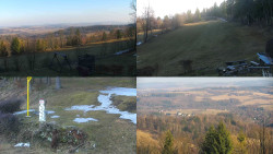 Sdružený snímek okolí chaty Myslivna