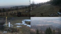 Sdružený snímek okolí chaty Myslivna