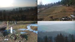 Sdružený snímek okolí chaty Myslivna