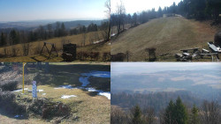 Sdružený snímek okolí chaty Myslivna