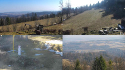 Sdružený snímek okolí chaty Myslivna