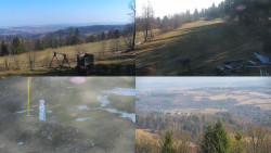 Sdružený snímek okolí chaty Myslivna