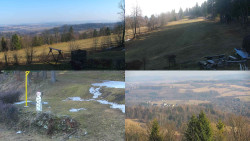 Sdružený snímek okolí chaty Myslivna