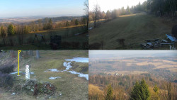 Sdružený snímek okolí chaty Myslivna