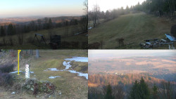 Sdružený snímek okolí chaty Myslivna