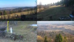 Sdružený snímek okolí chaty Myslivna