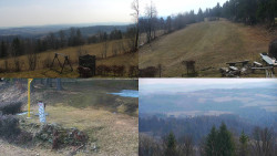 Sdružený snímek okolí chaty Myslivna