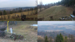 Sdružený snímek okolí chaty Myslivna