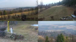 Sdružený snímek okolí chaty Myslivna