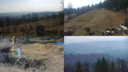 Sdružený snímek okolí chaty Myslivna