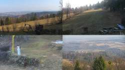 Sdružený snímek okolí chaty Myslivna