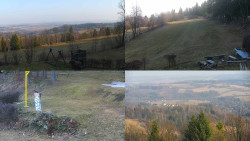 Sdružený snímek okolí chaty Myslivna