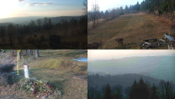 Sdružený snímek okolí chaty Myslivna