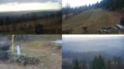 Sdružený snímek okolí chaty Myslivna