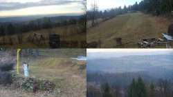 Sdružený snímek okolí chaty Myslivna