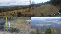 Sdružený snímek okolí chaty Myslivna