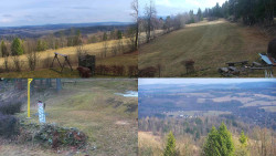 Sdružený snímek okolí chaty Myslivna