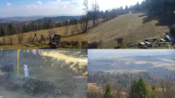 Sdružený snímek okolí chaty Myslivna