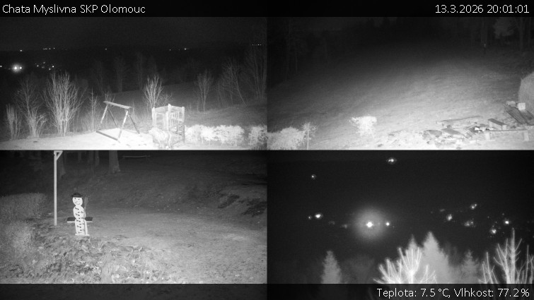 Chata Myslivna SKP Olomouc - Sdružený snímek okolí chaty Myslivna - 13.3.2026 v 20:01