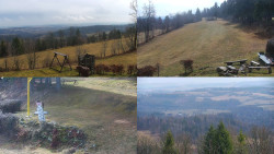 Sdružený snímek okolí chaty Myslivna