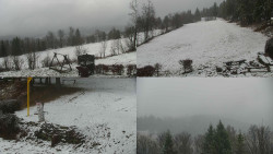 Sdružený snímek okolí chaty Myslivna