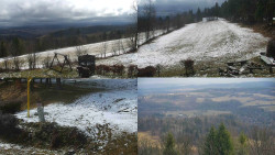 Sdružený snímek okolí chaty Myslivna