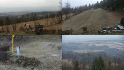 Sdružený snímek okolí chaty Myslivna