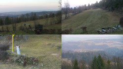 Sdružený snímek okolí chaty Myslivna