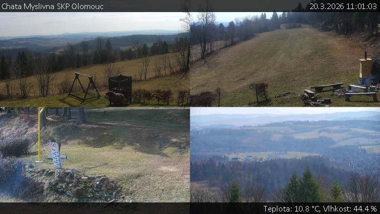 Chata Myslivna SKP Olomouc - Sdružený snímek okolí chaty Myslivna - 20.3.2026 v 11:01