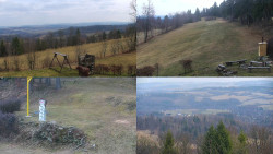 Sdružený snímek okolí chaty Myslivna