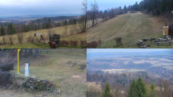 Sdružený snímek okolí chaty Myslivna