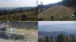 Sdružený snímek okolí chaty Myslivna