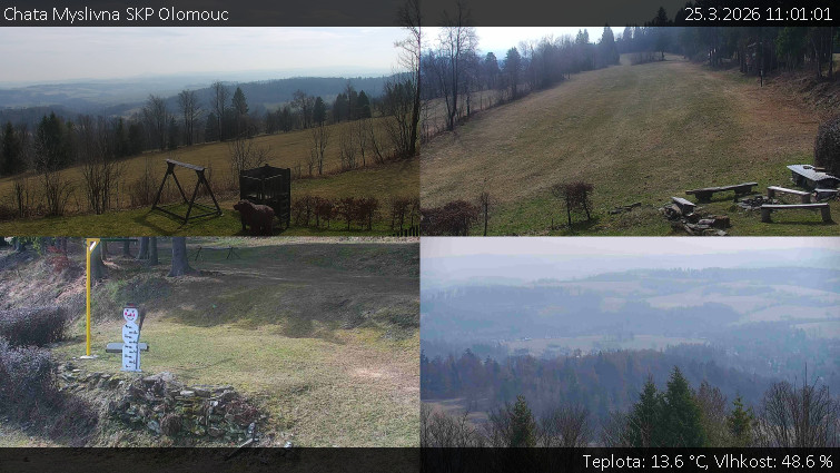Chata Myslivna SKP Olomouc - Sdružený snímek okolí chaty Myslivna - 25.3.2026 v 11:01