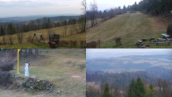 Sdružený snímek okolí chaty Myslivna