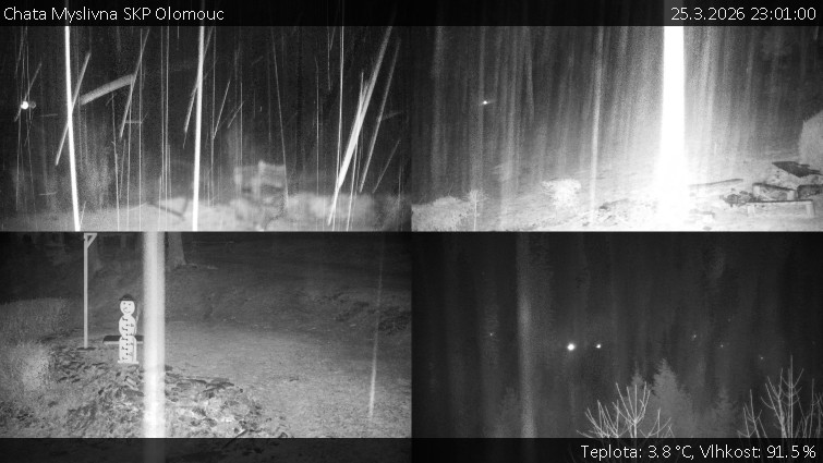 Chata Myslivna SKP Olomouc - Sdružený snímek okolí chaty Myslivna - 25.3.2026 v 23:01