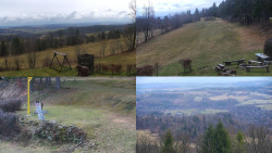 Sdružený snímek okolí chaty Myslivna