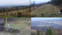 Sdružený snímek okolí chaty Myslivna