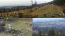 Sdružený snímek okolí chaty Myslivna