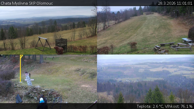Chata Myslivna SKP Olomouc - Sdružený snímek okolí chaty Myslivna - 28.3.2026 v 11:01